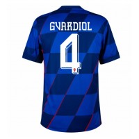 Camiseta Croacia Josko Gvardiol #4 Segunda Equipación Replica Eurocopa 2024 mangas cortas